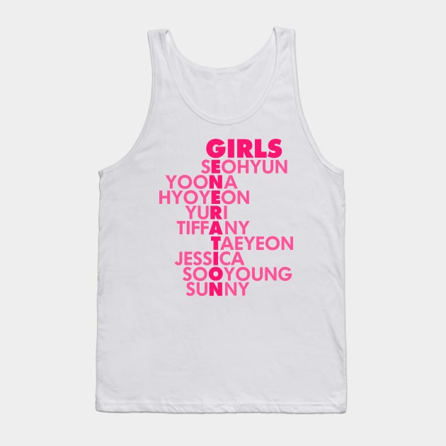 GIRL'S GENERATION Font Tank Top by skeletonvenus